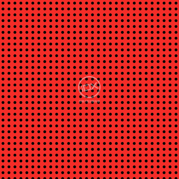 red in black polka